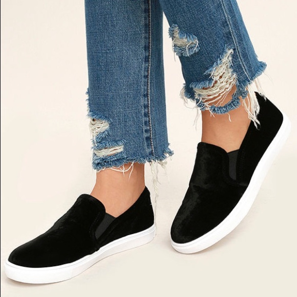 Steve Madden Ecntrcv Velvet Slip On Sneakers